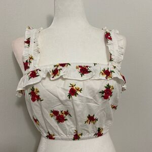 Forever 21 Floral Crop Tank Top